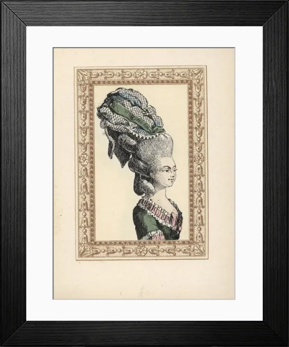 Framed Print : Woman in the Bastienne bonnet Framed Print : Woman in the Bastienne bonnet