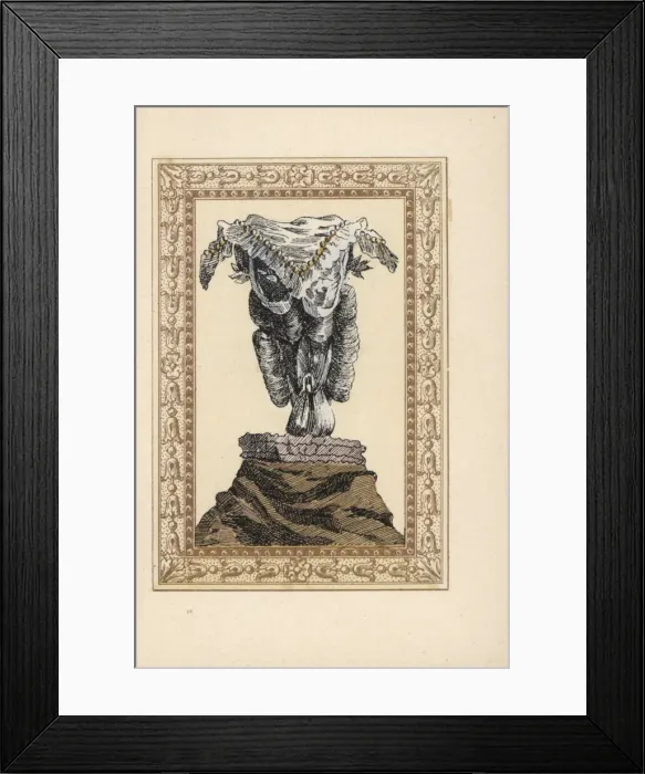 Framed Print : Woman in the Knights Cross Chignon with fichu bonnet Framed Print : Woman in the Knights Cross Chignon with fichu bonnet
