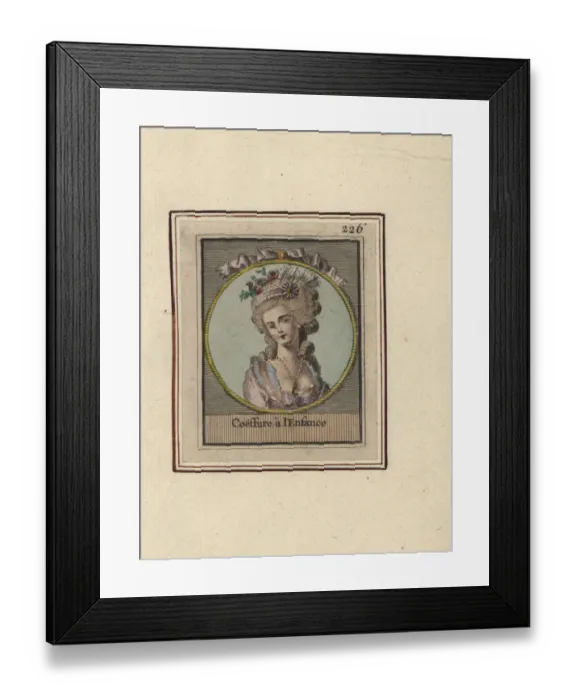Framed Print : Woman in hairstyle decorated with ribbons Framed Print : Woman in hairstyle decorated with ribbons