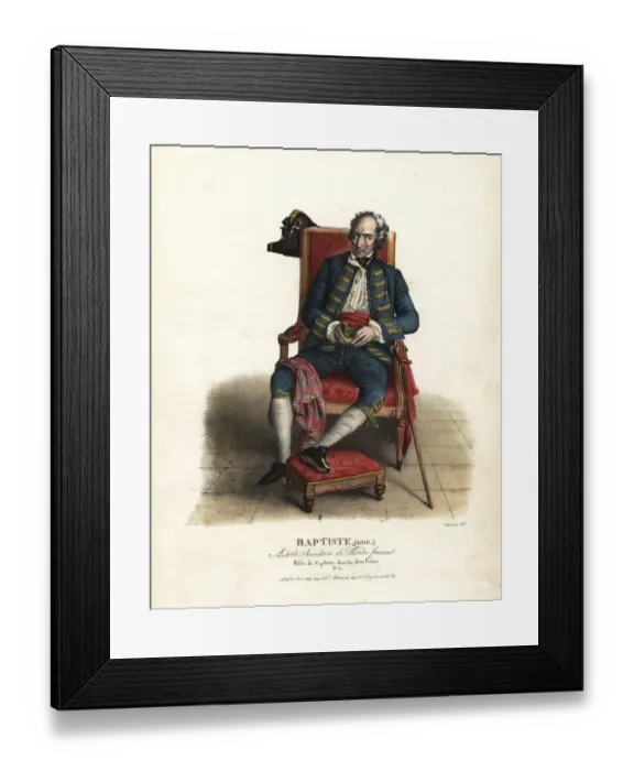 Framed Print : Nicolas Anselme Baptiste as Capitaine in Les Framed Print : Nicolas Anselme Baptiste as Capitaine in Les