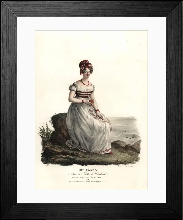 Framed Print : Mlle Stephany Clara as Celanie in l Ile des Noirs, 1828 Framed Print : Mlle Stephany Clara as Celanie in l Ile des Noirs, 1828