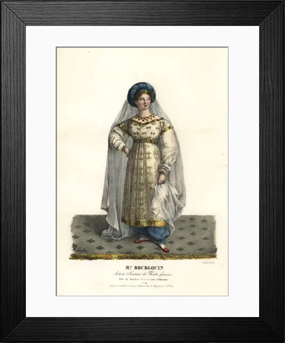 Framed Print : Marie-Therese Bourgouin as Roxelane in Les Framed Print : Marie-Therese Bourgouin as Roxelane in Les