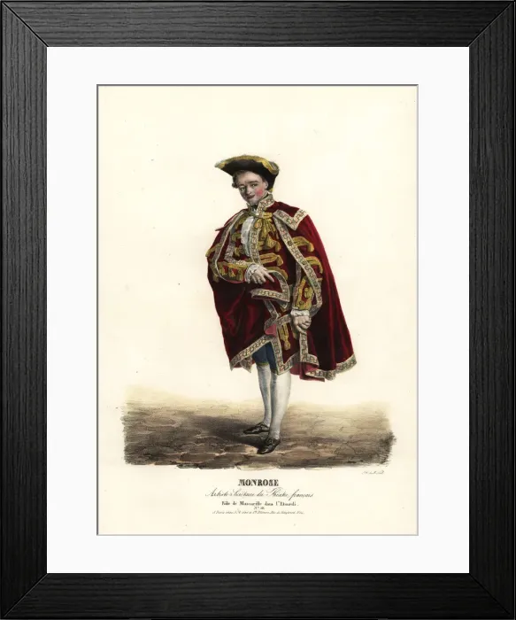 Framed Print : Claude Louis Monrose Sr. as Mascarille in L Etourdi, 1823 Framed Print : Claude Louis Monrose Sr. as Mascarille in L Etourdi, 1823