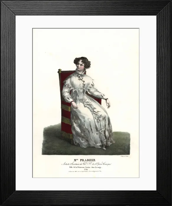 Framed Print : Felicite Pradher as Princesse Louise in La Neige, 1823 Framed Print : Felicite Pradher as Princesse Louise in La Neige, 1823