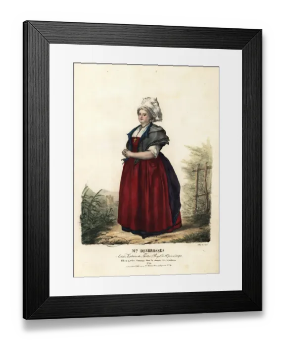 Framed Print : Eulalie-Maria Desbrosses as Germaine in La Framed Print : Eulalie-Maria Desbrosses as Germaine in La
