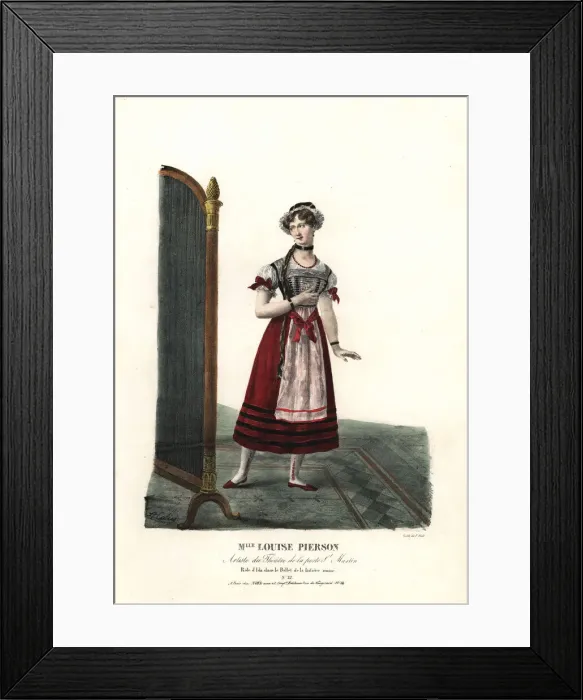 Framed Print : Ballerina Louise Pierson as Ida in La Laitiere Suisse, 1823 Framed Print : Ballerina Louise Pierson as Ida in La Laitiere Suisse, 1823
