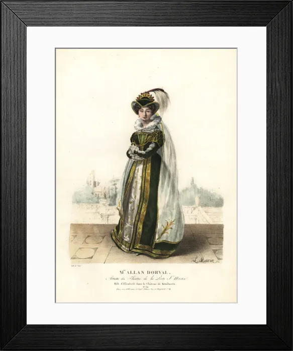 Framed Print : Marie Dorval as Queen Elisabeth in Le Chateau Framed Print : Marie Dorval as Queen Elisabeth in Le Chateau