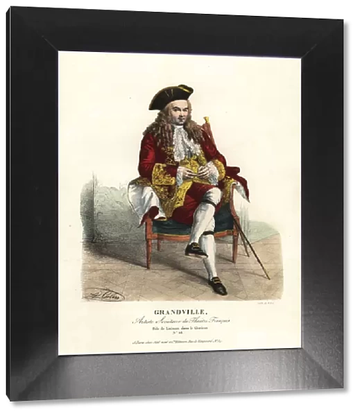 Grandville as Lisimon in Le Glorieux, 1824