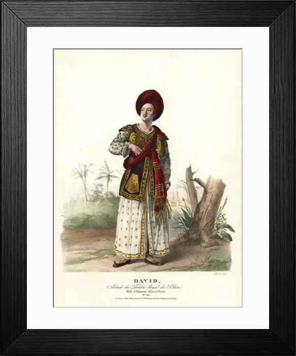 Framed Print : Joseph David as Idamore in Le Paria, 1821 Framed Print : Joseph David as Idamore in Le Paria, 1821
