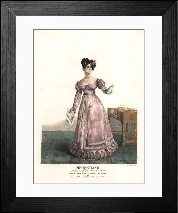 Framed Print : Madame Montano as Rosine in the opera Le Barbier de Seville Framed Print : Madame Montano as Rosine in the opera Le Barbier de Seville