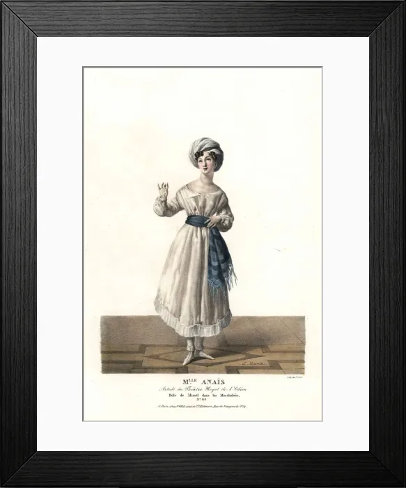 Framed Print : Mlle. Anais as Misael in Les Macchabees, 1822 Framed Print : Mlle. Anais as Misael in Les Macchabees, 1822