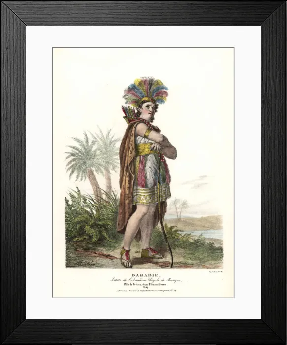 Framed Print : Henri Bernard Dabadie as Telasco in Fernand Cortez Framed Print : Henri Bernard Dabadie as Telasco in Fernand Cortez