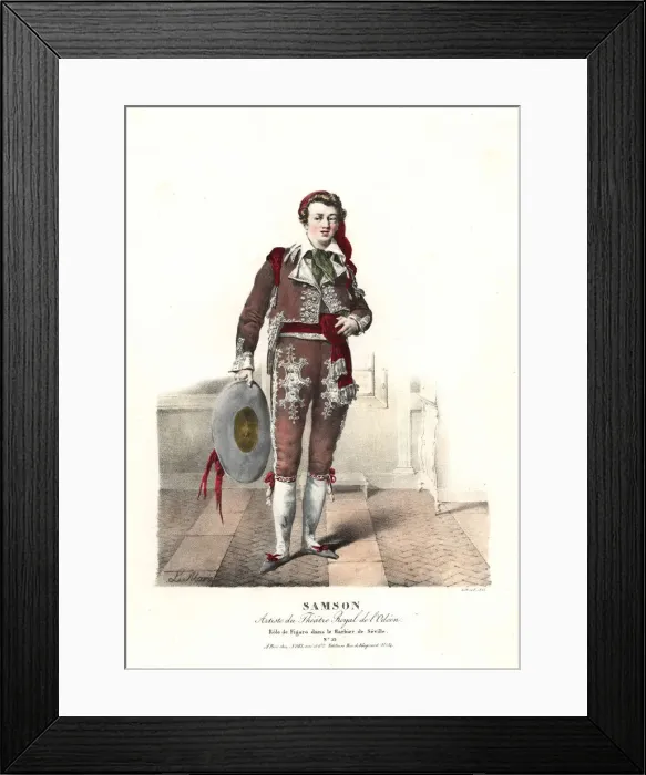 Framed Print : Joseph-Isidore Samson as Figaro in Le Barbier Framed Print : Joseph-Isidore Samson as Figaro in Le Barbier