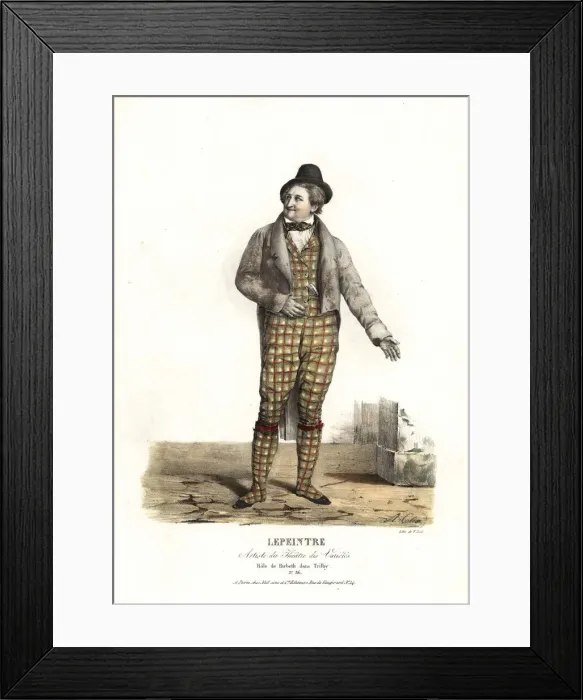 Framed Print : French actor Lepeintre as Birbeth in Trilby, 1823 Framed Print : French actor Lepeintre as Birbeth in Trilby, 1823