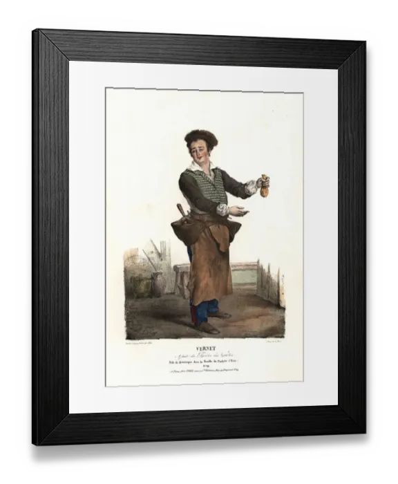 Framed Print : Charles-Edme Vernet as Dominique in La Famille Framed Print : Charles-Edme Vernet as Dominique in La Famille