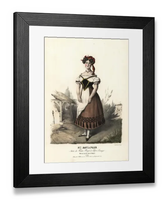 Framed Print : Mezzo-soprano Madame Boulanger as Zerbine Framed Print : Mezzo-soprano Madame Boulanger as Zerbine