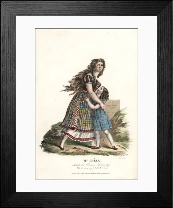 Framed Print : Ballerina Marie Cheza in the ballet-pantomime Jenny, 1824 Framed Print : Ballerina Marie Cheza in the ballet-pantomime Jenny, 1824