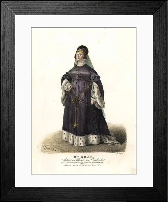 Framed Print : Madame Bras as Dame Catherine in La Dame les Framed Print : Madame Bras as Dame Catherine in La Dame les