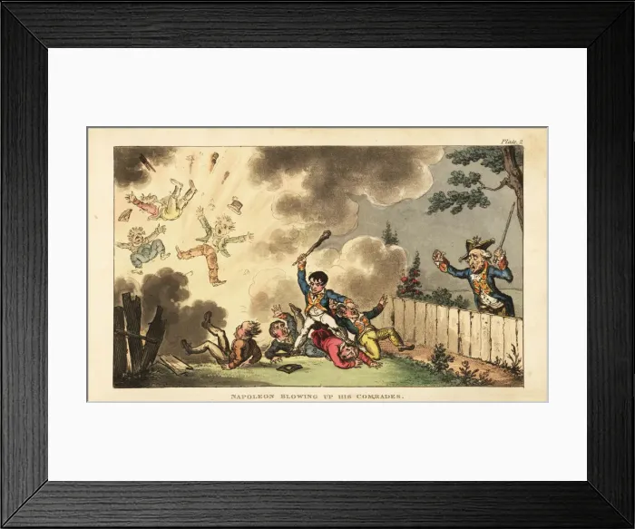 Framed Print : Napoleon blowing up his comrades Framed Print : Napoleon blowing up his comrades