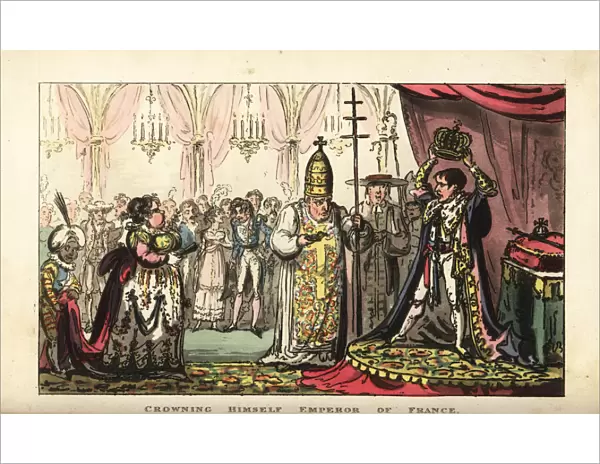 Napoleon Bonaparte crowning himself Emperor