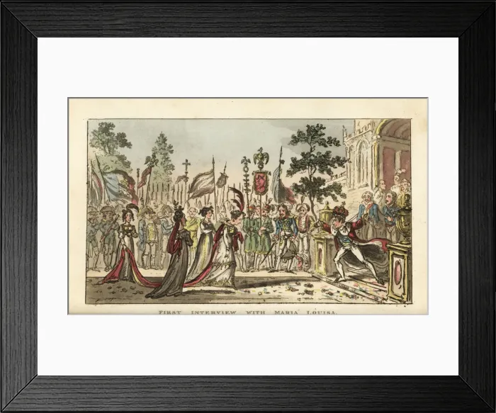 Framed Print : Napoleon Bonapartes first interview with Framed Print : Napoleon Bonapartes first interview with