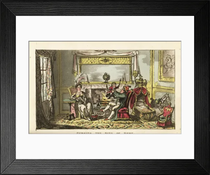 Framed Print : Napoleon Bonaparte and Marie Louise nursing Framed Print : Napoleon Bonaparte and Marie Louise nursing