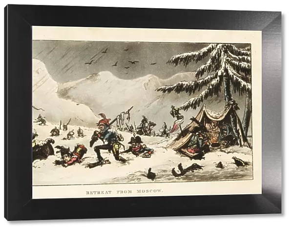 Napoleons Army snowed under on the Retreat