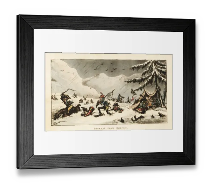 Framed Print : Napoleons Army snowed under on the Retreat Framed Print : Napoleons Army snowed under on the Retreat