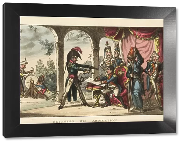 Napoleon Bonaparte forced to abdicate