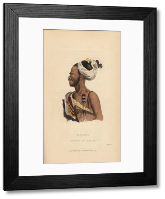 Framed Print : Native of the island of Solor, Indonesia, 19th century Framed Print : Native of the island of Solor, Indonesia, 19th century