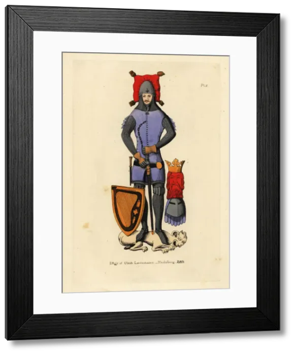 Framed Print : Effigy of Ulrich Landschaden, Heidelberg, 1369 Framed Print : Effigy of Ulrich Landschaden, Heidelberg, 1369