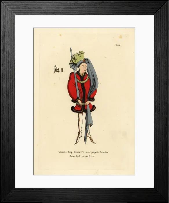 Framed Print : Costume of King Richard II of England Framed Print : Costume of King Richard II of England