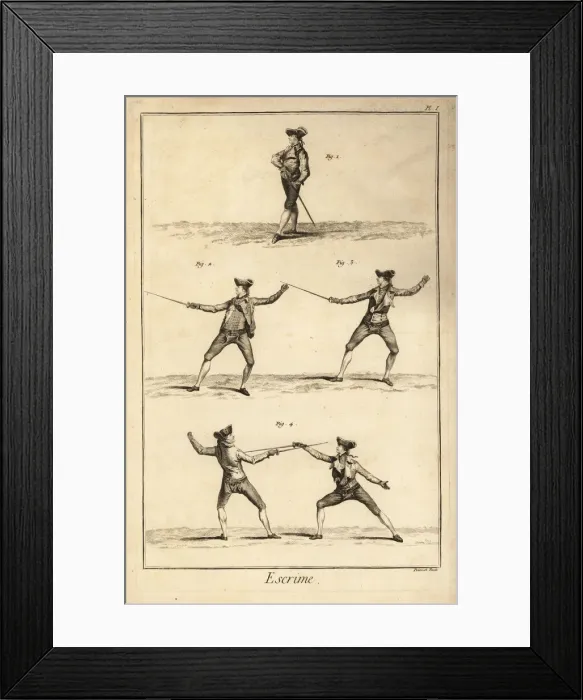 Framed Print : Fencing positions Framed Print : Fencing positions