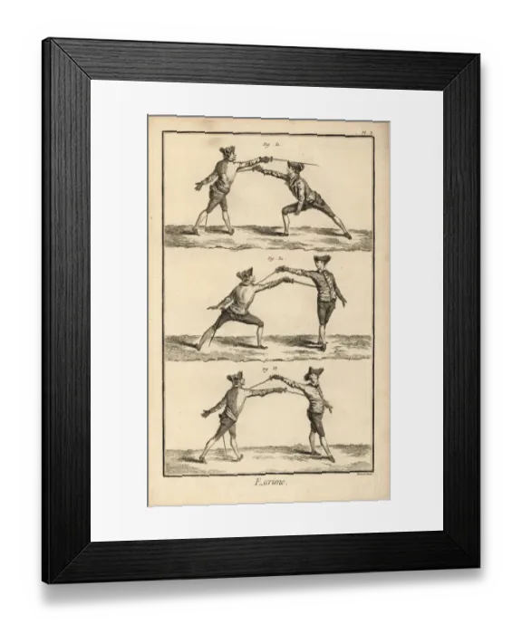 Framed Print : Fencing positions Framed Print : Fencing positions