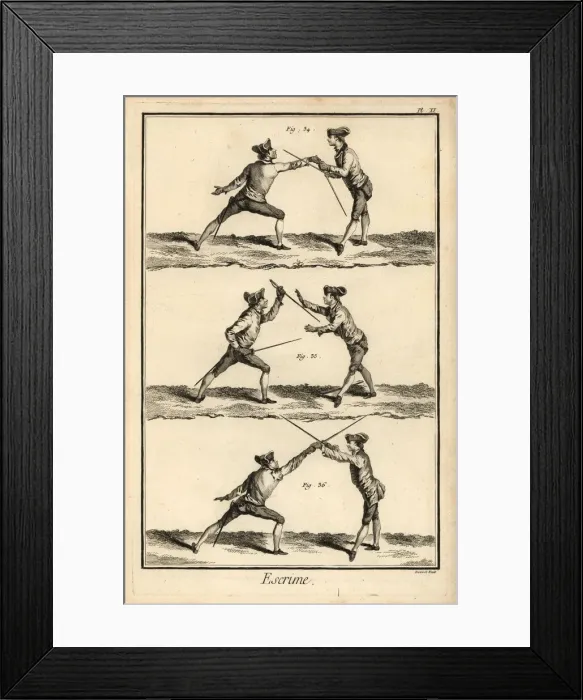 Framed Print : Fencing positions Framed Print : Fencing positions