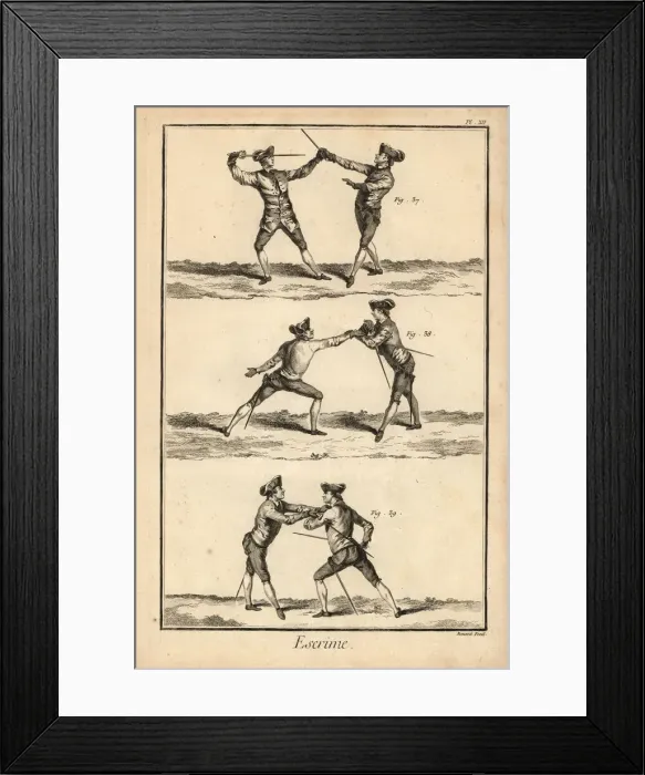 Framed Print : Fencing positions Framed Print : Fencing positions