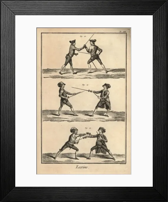 Framed Print : Fencing positions Framed Print : Fencing positions