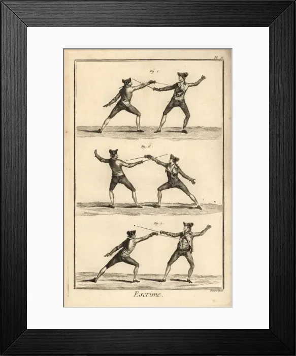 Framed Print : Fencing positions Framed Print : Fencing positions