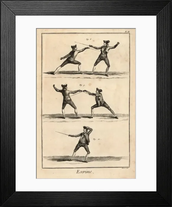 Framed Print : Fencing positions Framed Print : Fencing positions
