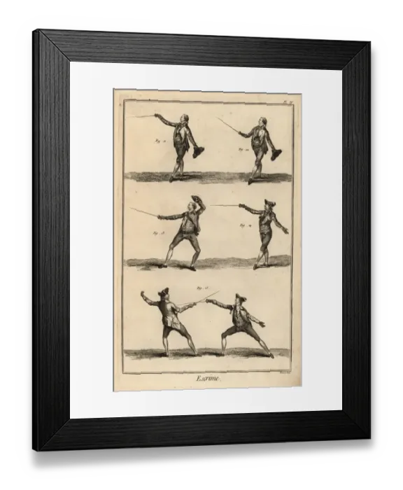 Framed Print : Fencing positions Framed Print : Fencing positions