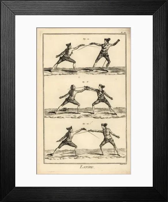 Framed Print : Fencing positions Framed Print : Fencing positions