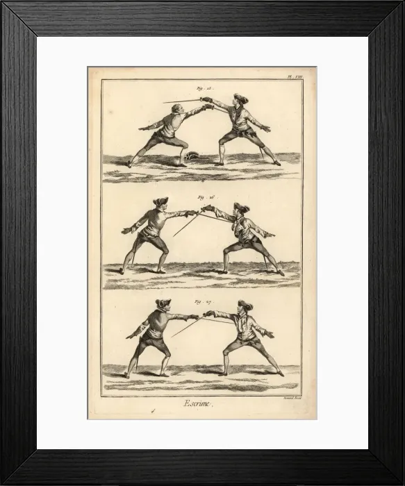Framed Print : Fencing positions Framed Print : Fencing positions