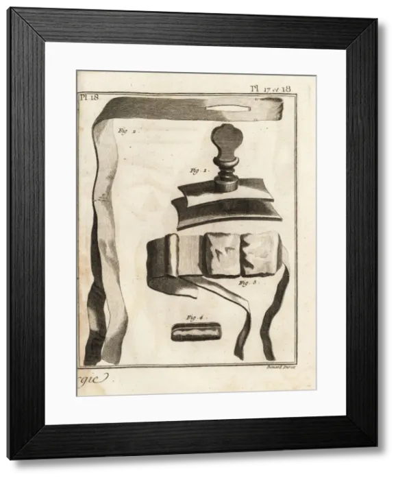 Framed Print : 18th century surgeon Jean Louis Petits screw-type Framed Print : 18th century surgeon Jean Louis Petits screw-type