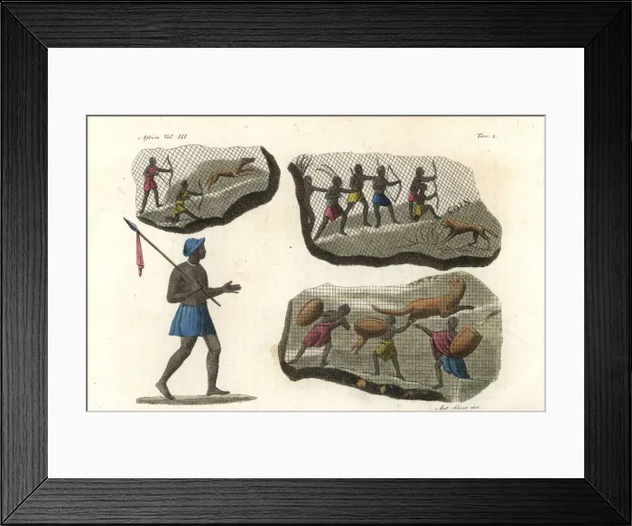 Framed Print : Clothes and weapons of the natives of Ethiopia Framed Print : Clothes and weapons of the natives of Ethiopia