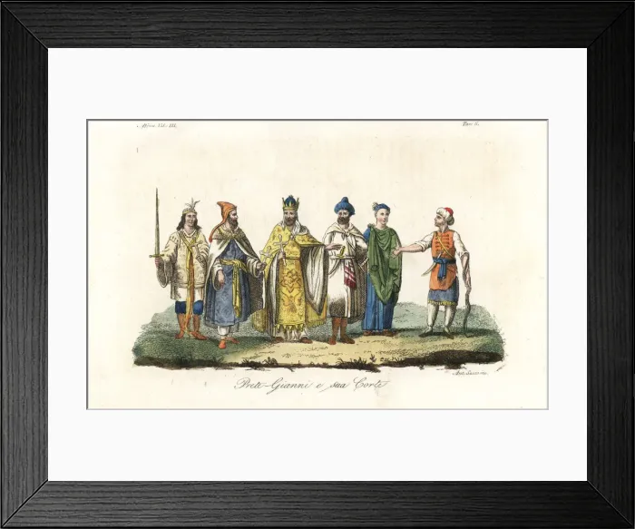 Framed Print : The legendary Prester John and his court Framed Print : The legendary Prester John and his court