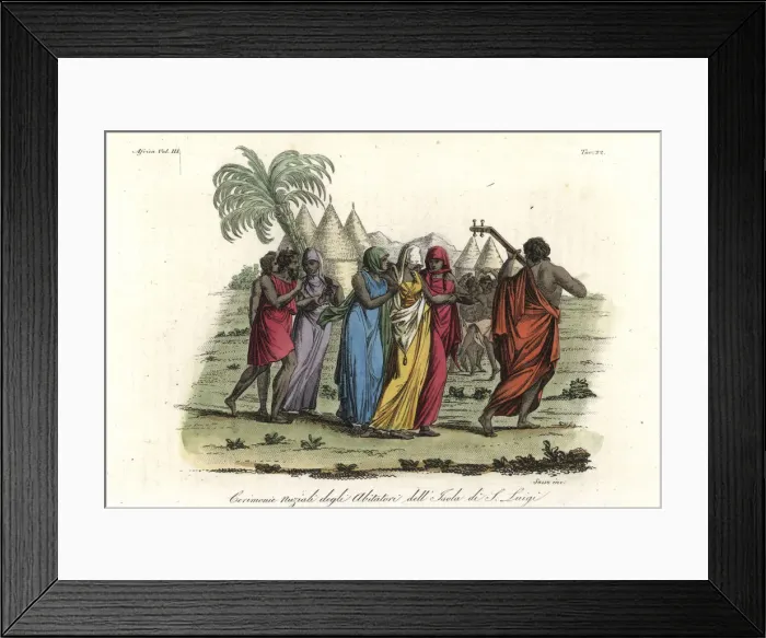 Framed Print : Wedding ceremony among the natives of Ndor Framed Print : Wedding ceremony among the natives of Ndor