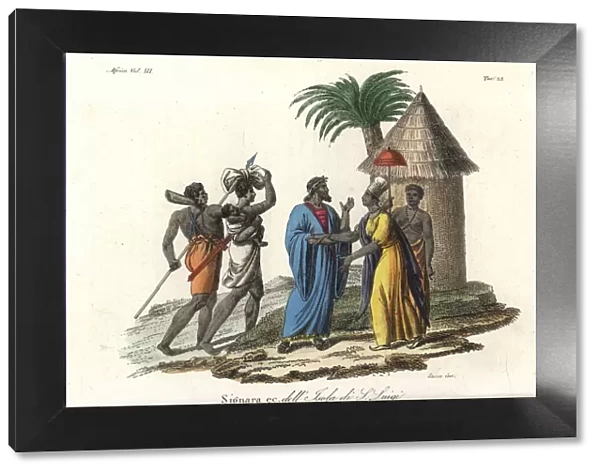 Costume of the ladies of Ndor (Saint-Louis) Senegal
