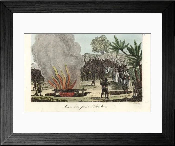Framed Print : The punishment for adultery in Guinea Framed Print : The punishment for adultery in Guinea