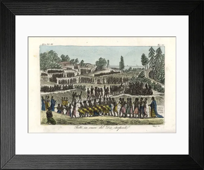 Framed Print : Festival in honour of the Serpent God