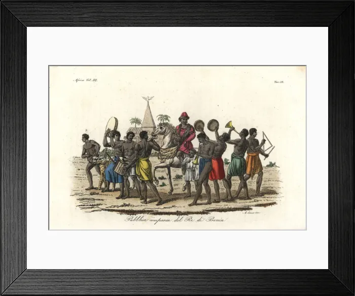 Framed Print : Public appearance of the king of Benin, Africa Framed Print : Public appearance of the king of Benin, Africa